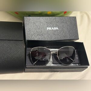 Prada Elegant Silver Sunglasses